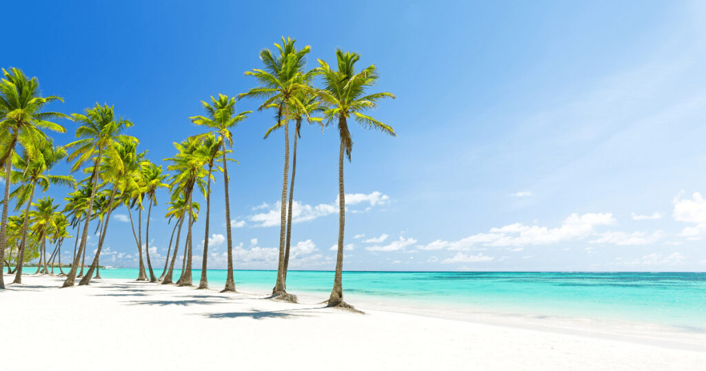 Best places Dominican Republic in the white-sand beach