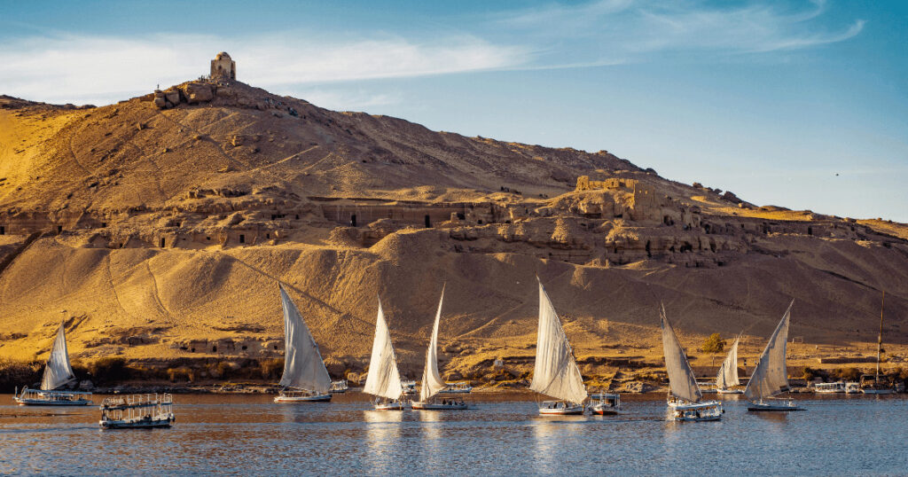 Sunrise over the Nile River during a romantic honeymoon Egypt trip