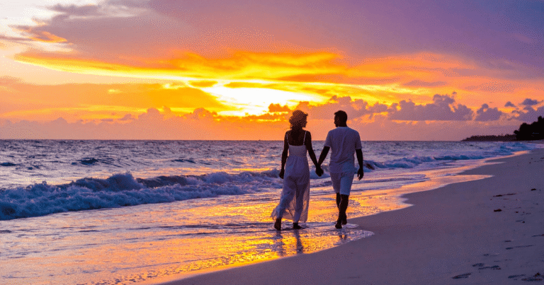 Romantic Caribbean getaway in the Dominican Republic during perfect beach weather