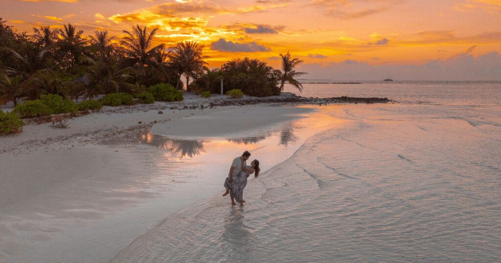 Caribbean honeymoon destination in the Dominican Republic with romantic beach scenery